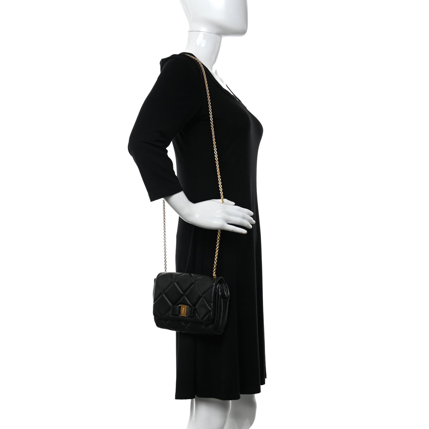 Nappa Quilted Ginny Crossbody Black