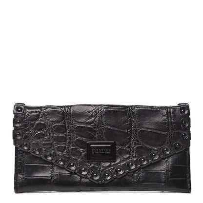 Burberry Alligator Continental Wallet Black 1 of 11