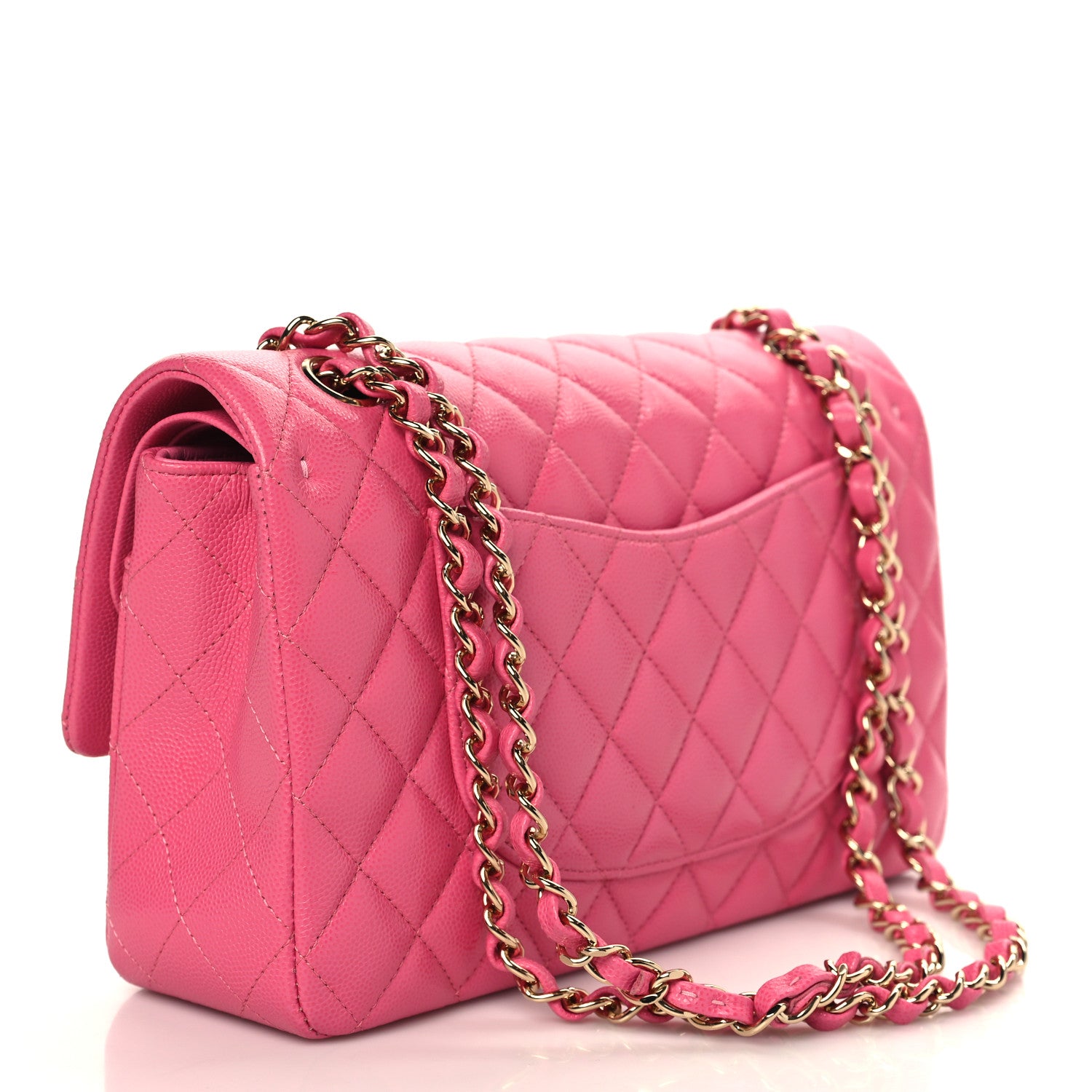 Chanel Caviar Quilted Medium Double Flap Pink 3 of 8