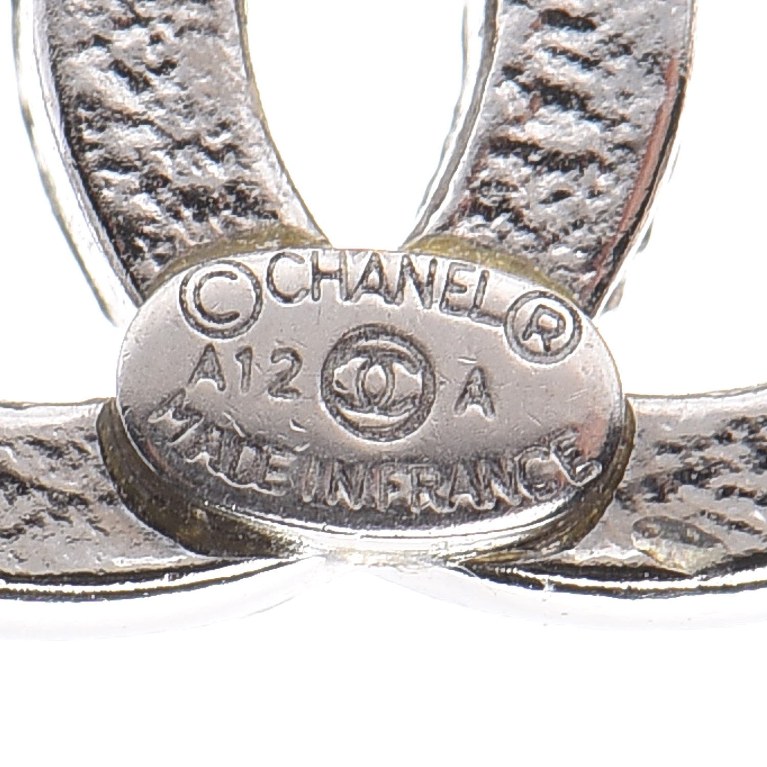 Chanel Crystal CC Earrings Silver 3 of 5