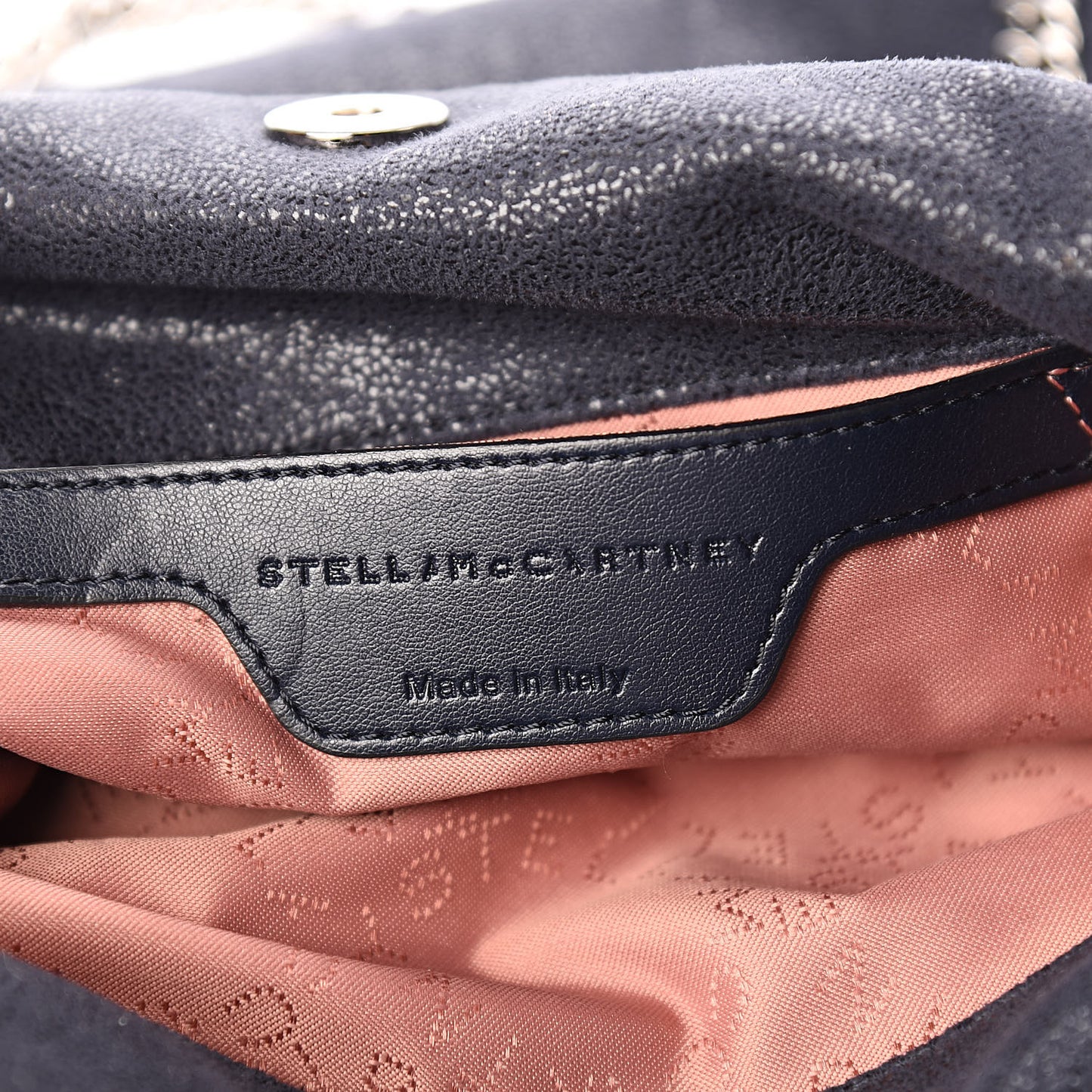 Shaggy Deer Mini Falabella Fold Over Tote Navy