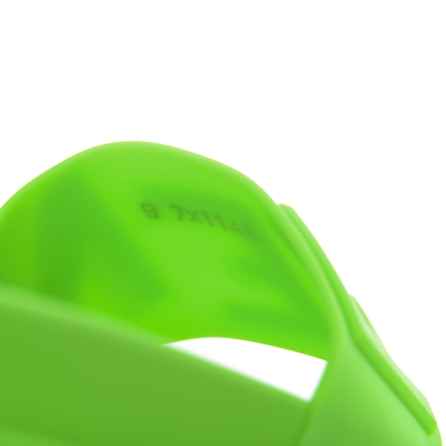 Rubber Logo Slide Sandals 9 Green
