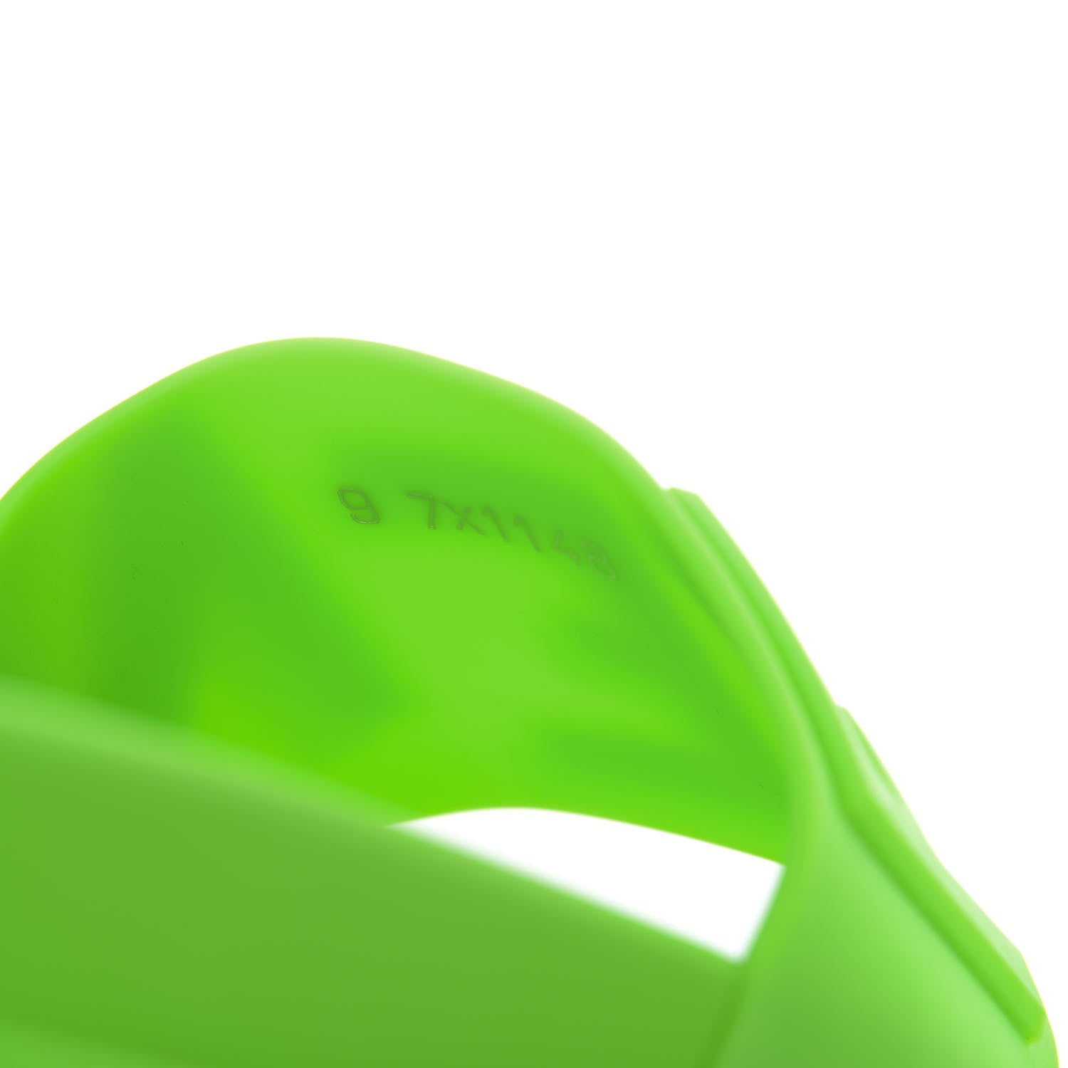 Fendi Rubber Logo Slide Sandals 9 Green 8 of 11