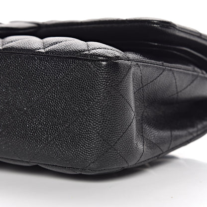Chanel Iridescent Caviar Quilted Medium Double Flap Black 9 of 11
