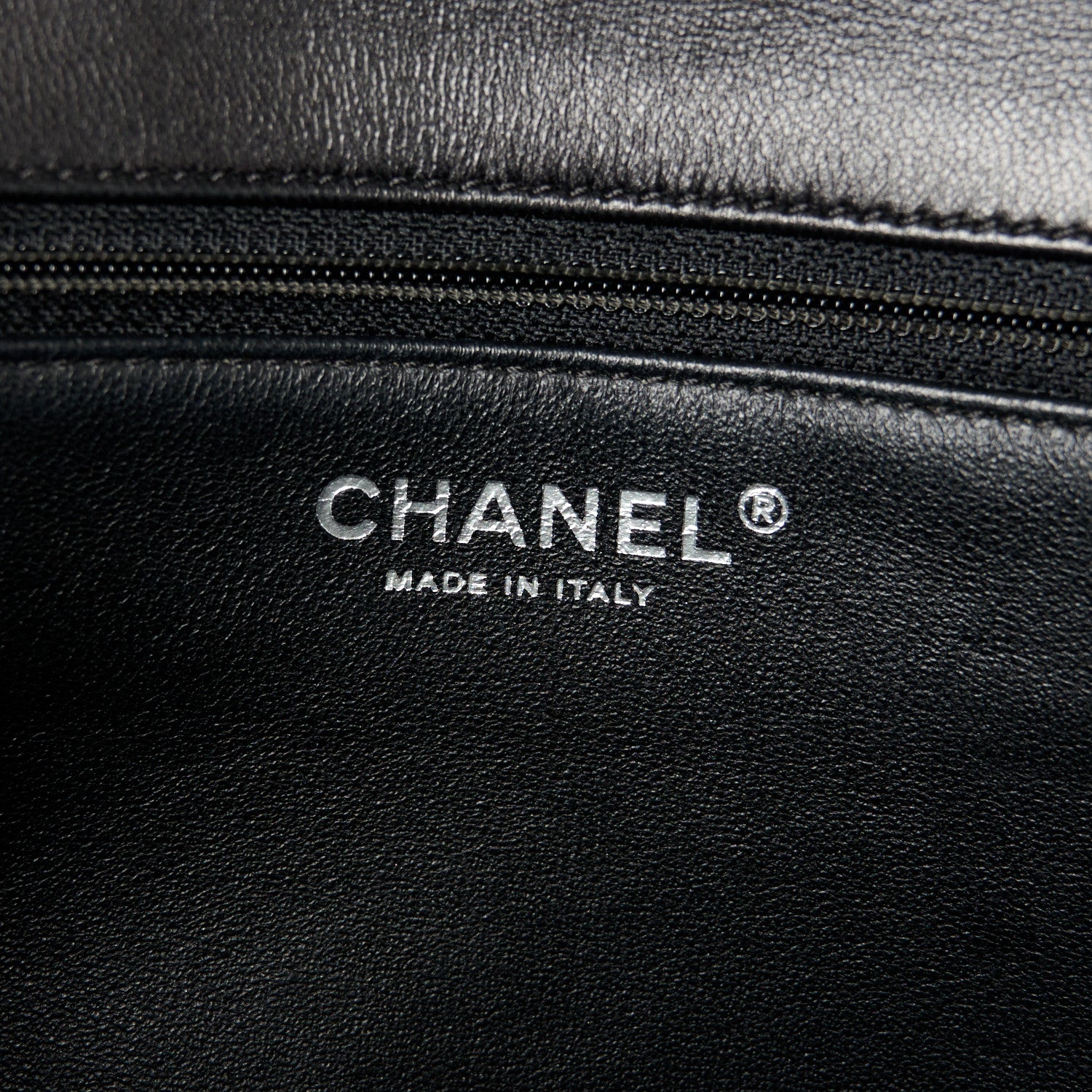 Chanel Lambskin Quilted Large Classic Twist Crescent Flap Black Beige 6 of 12