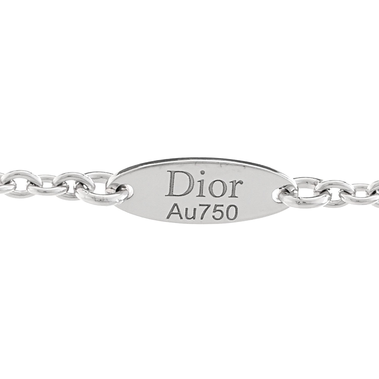 Christian Dior 18K White Gold Diamond Rose Des Vents Necklace 4 of 4
