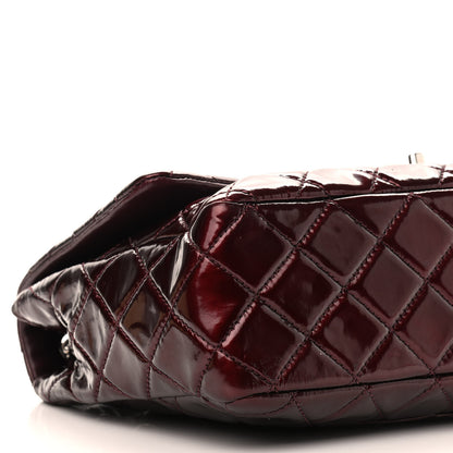 Chanel Patent Quilted Jumbo Double Flap Red 10 of 11