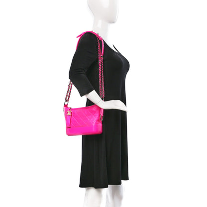 Chanel Goatskin Quilted Small Gabrielle Hobo Pink 3 of 9