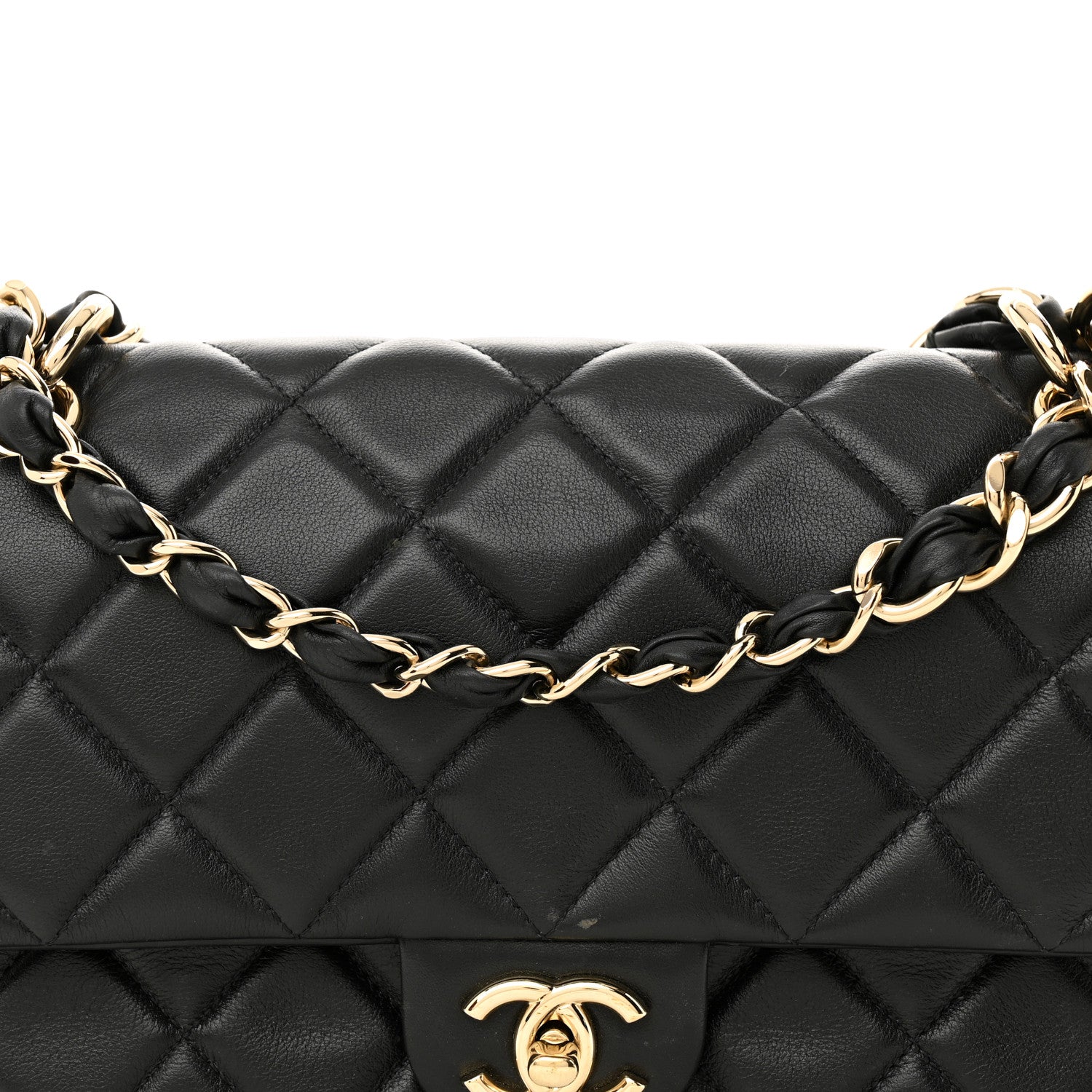 Chanel Lambskin Quilted Small Single Flap Black 8 of 13