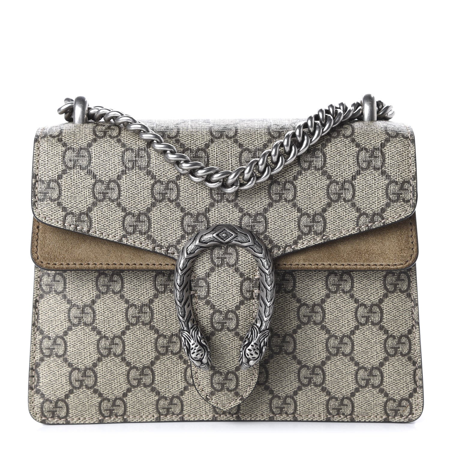Gucci GG Supreme Monogram Mini Dionysus Shoulder Bag Taupe 1 of 11