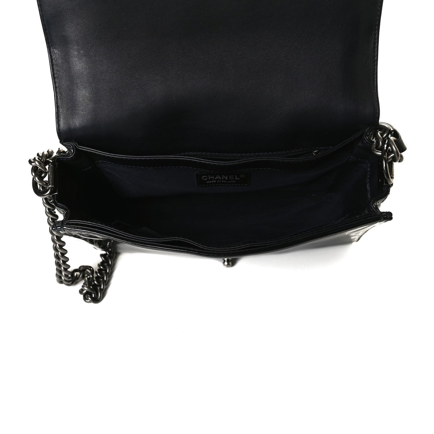Patent New Medium Boy Reverso Flap Black