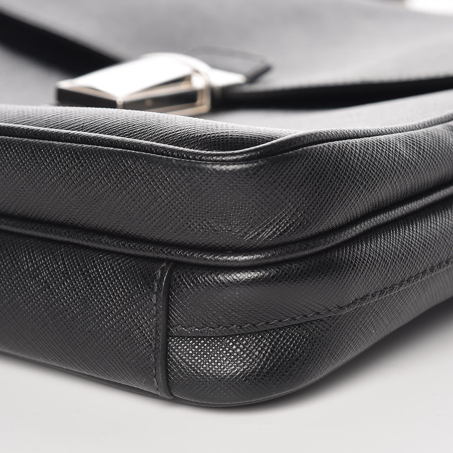 Saffiano Messenger Satchel Black