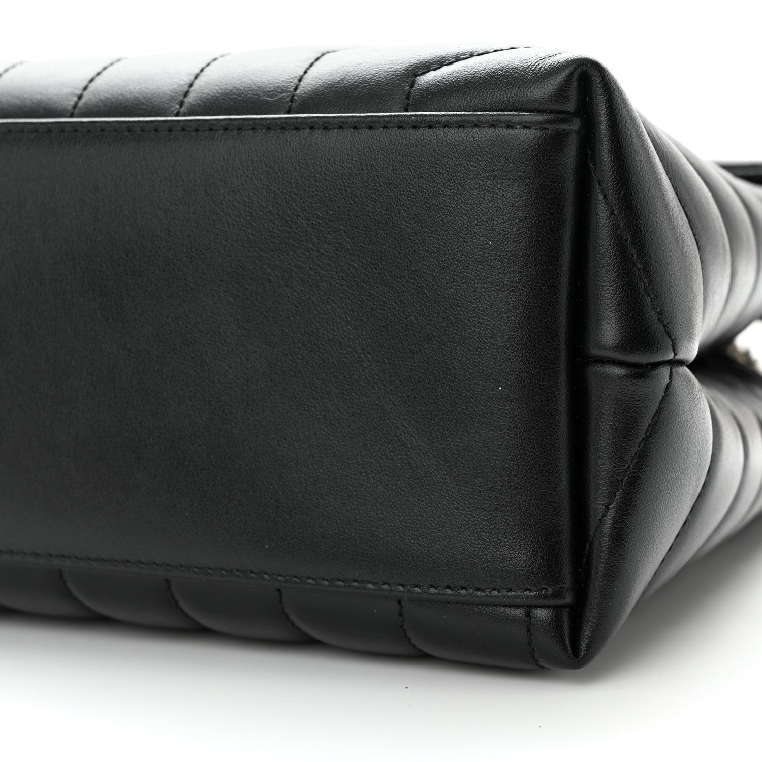 Saint Laurent Calfskin Y Quilted Monogram Medium Loulou Chain Satchel Black 10 of 11