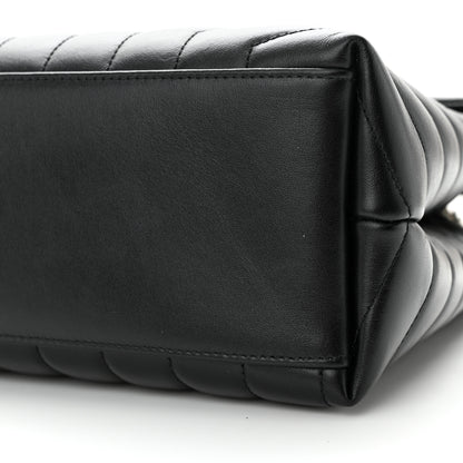 Saint Laurent Calfskin Y Quilted Monogram Medium Loulou Chain Satchel Black 10 of 11