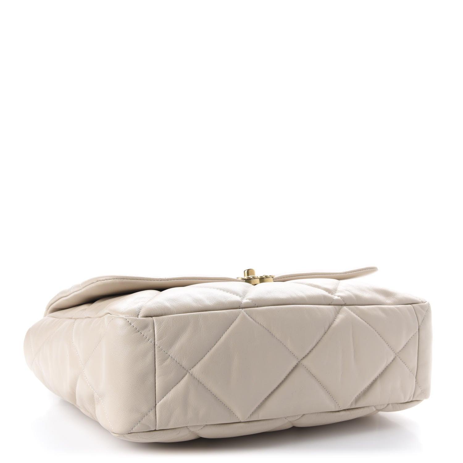 Chanel Goatskin Quilted Maxi Chanel 19 Flap Beige 5 of 12