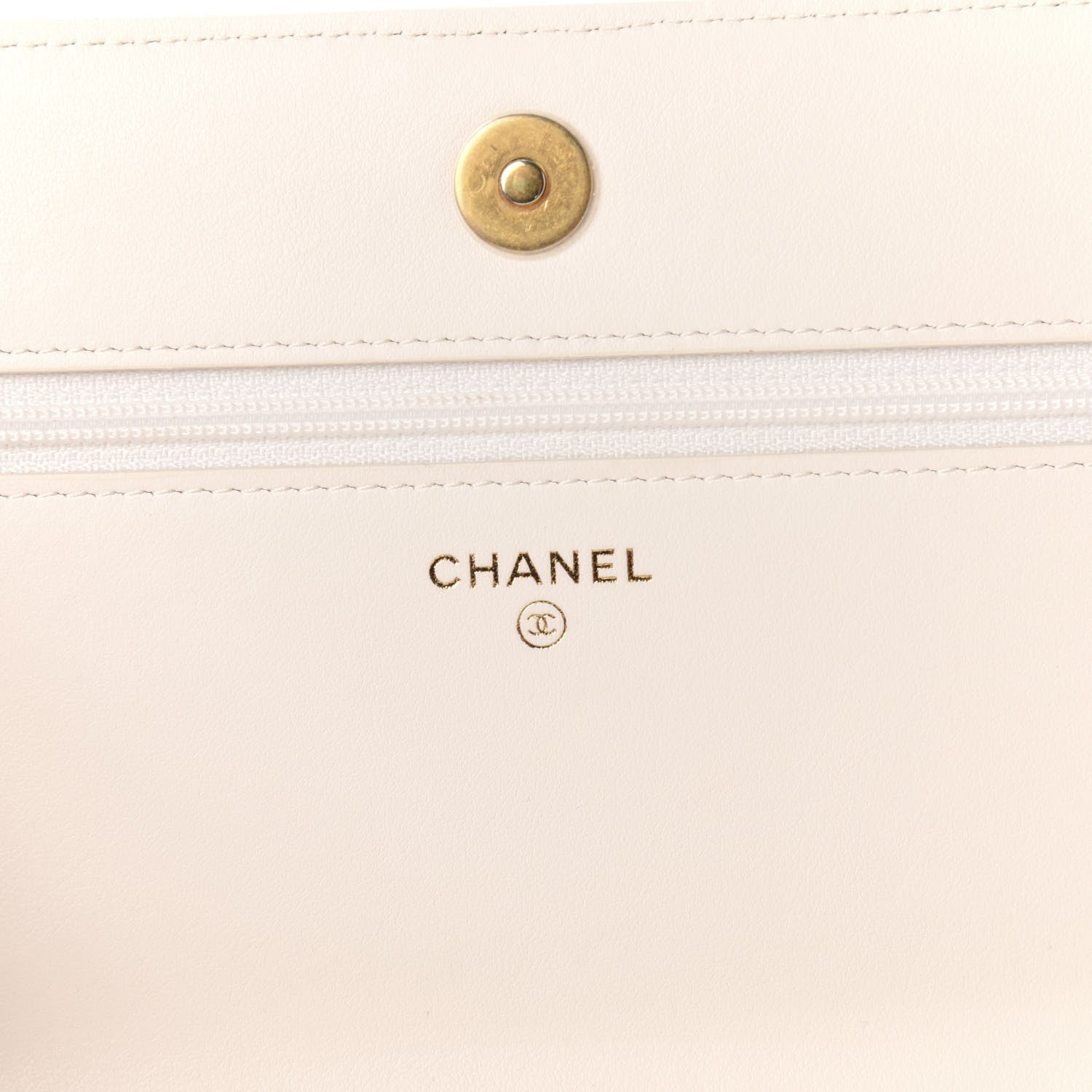 Chanel Caviar Quilted Boy Wallet On Chain WOC White 6 of 13