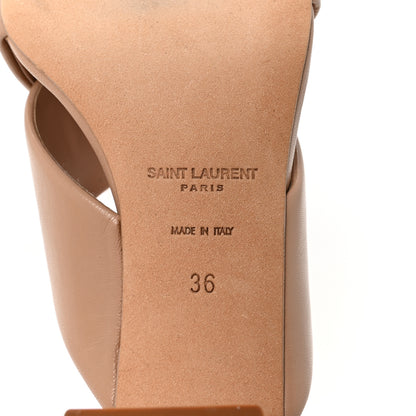 Saint Laurent Calfskin LouLou 70 Mules 36 Nude 7 of 10