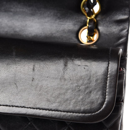 Chanel Lambskin Quilted Medium Double Flap Dark Brown 9 of 13
