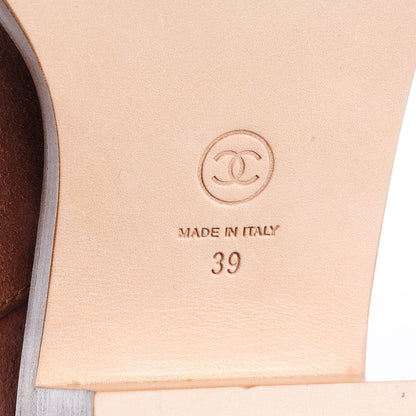 Chanel Nubuck Leather Paris Dallas Short Boots 39 Light Brown 6 of 8