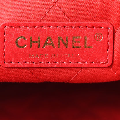 Chanel Shiny Calfskin Quilted Small Chanel 22 Red 7 of 11