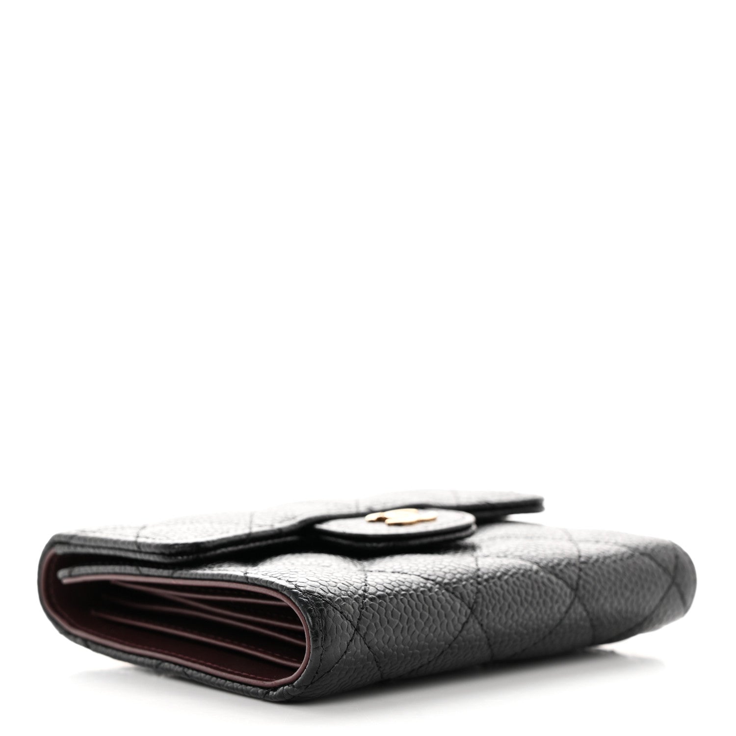 Chanel Caviar Quilted Compact Flap Wallet Black 4 of 9