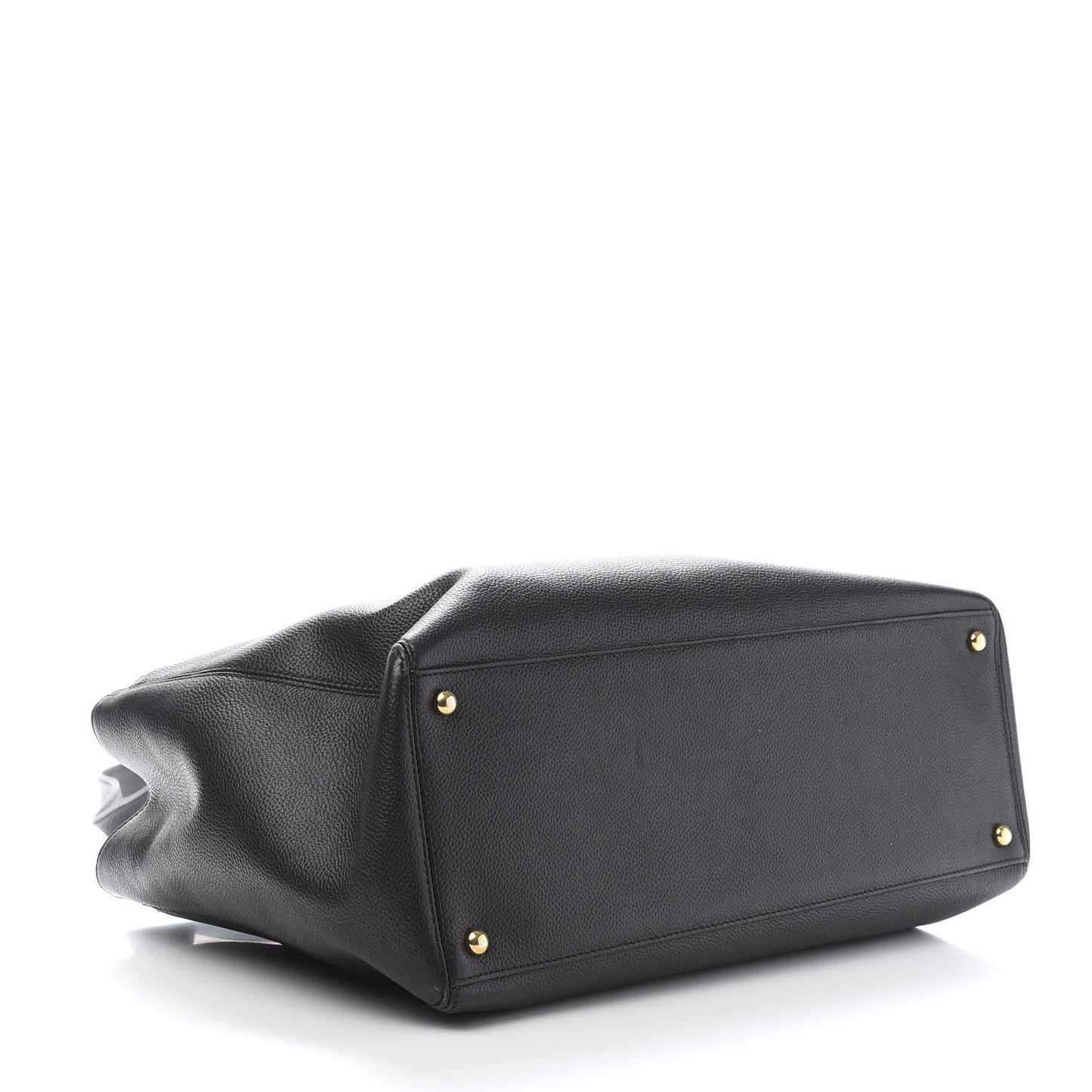 Calfskin Cerf Executive Shopper Tote Black