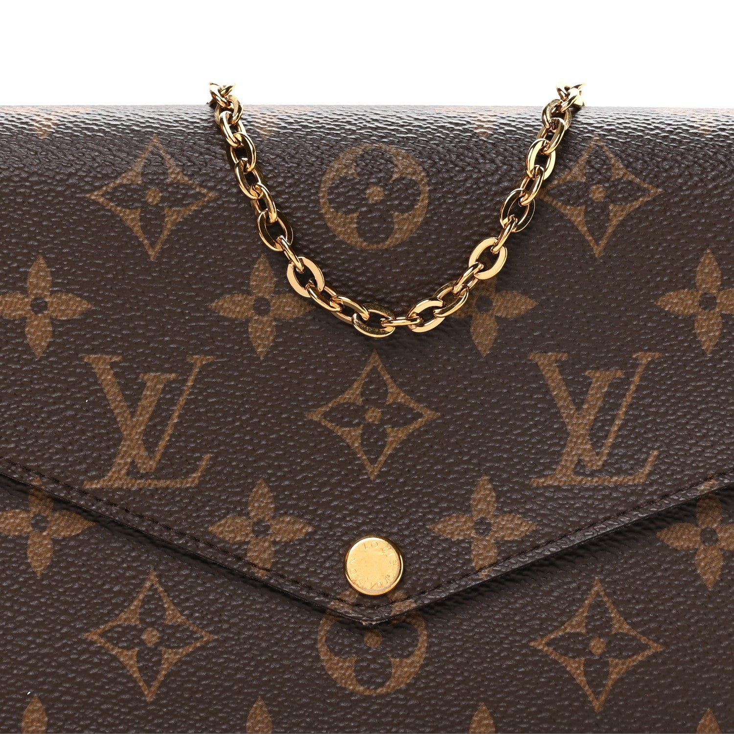Louis Vuitton Monogram Pochette Felicie Chain Wallet Fuchsia 9 of 13