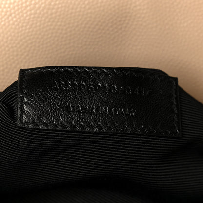Saint Laurent Grain De Poudre Large Tri-Quilt Monogram Satchel Dark Beige 8 of 11