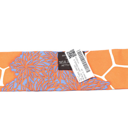 Hermes Silk The Three Graces Twilly Bleu Jean Orange Rouille 2 of 5