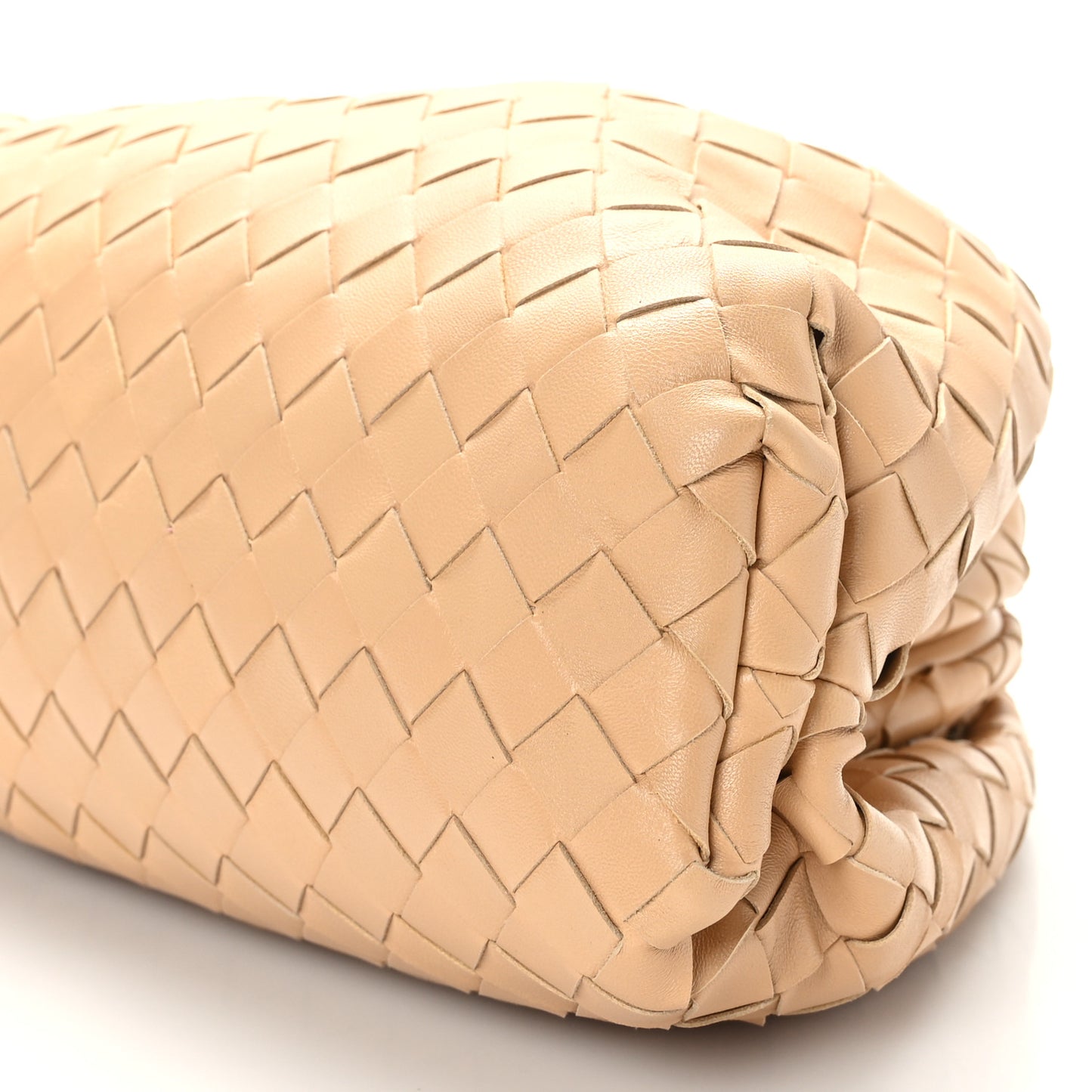Nappa Maxi Intrecciato The Pouch Oversized Clutch Almond