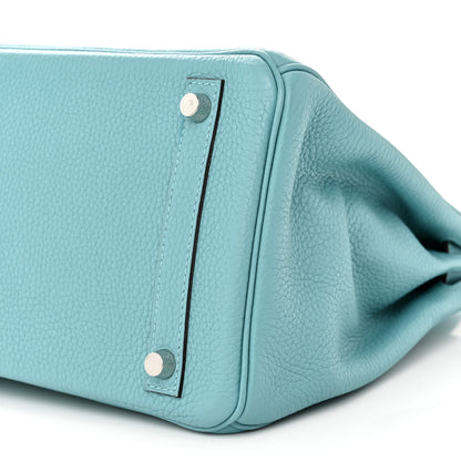 Hermes Taurillon Clemence Birkin 30 Bleu Saint Cyr 10 of 14