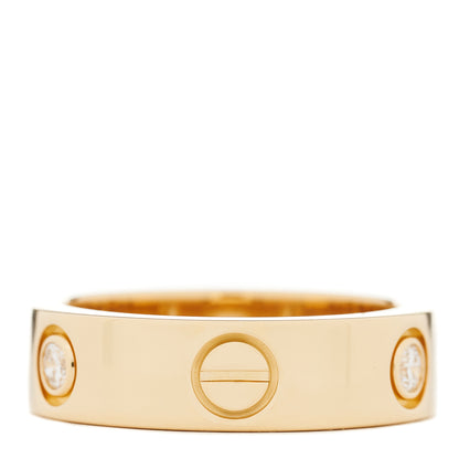 Cartier 18K Yellow Gold 3 Diamond 5.5mm LOVE Ring 53 6.25 3 of 6