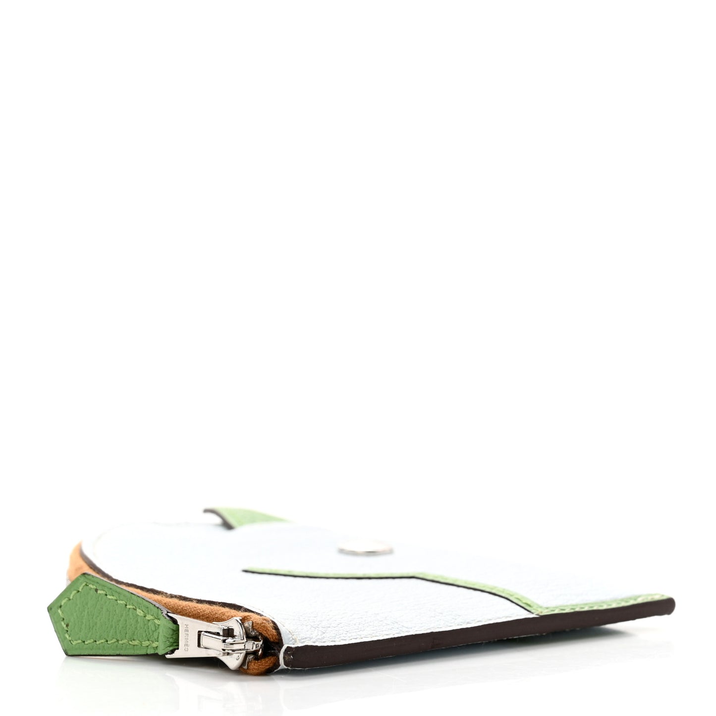 Chevre Mysore Paddock Change Purse Blue Brume Vert Criquet
