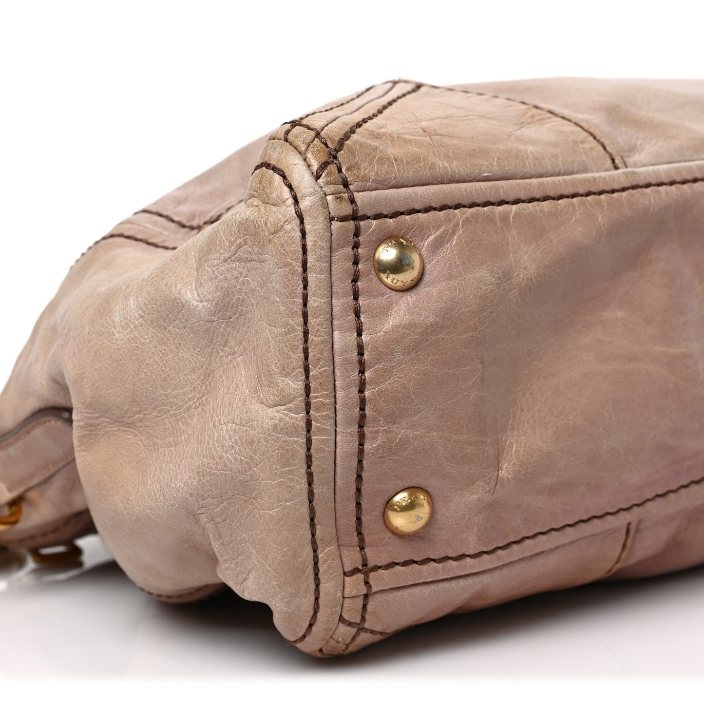 Vitello Shine Shopping Satchel Mughetto