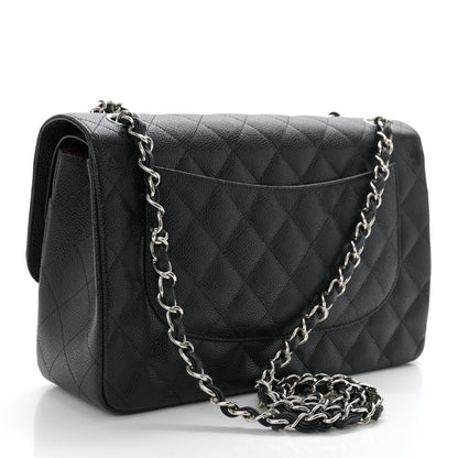 Chanel Caviar Quilted Jumbo Double Flap Black 3 of 10