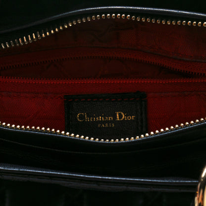 Christian Dior Lambskin Cannage Medium Lady Dior Black 6 of 12