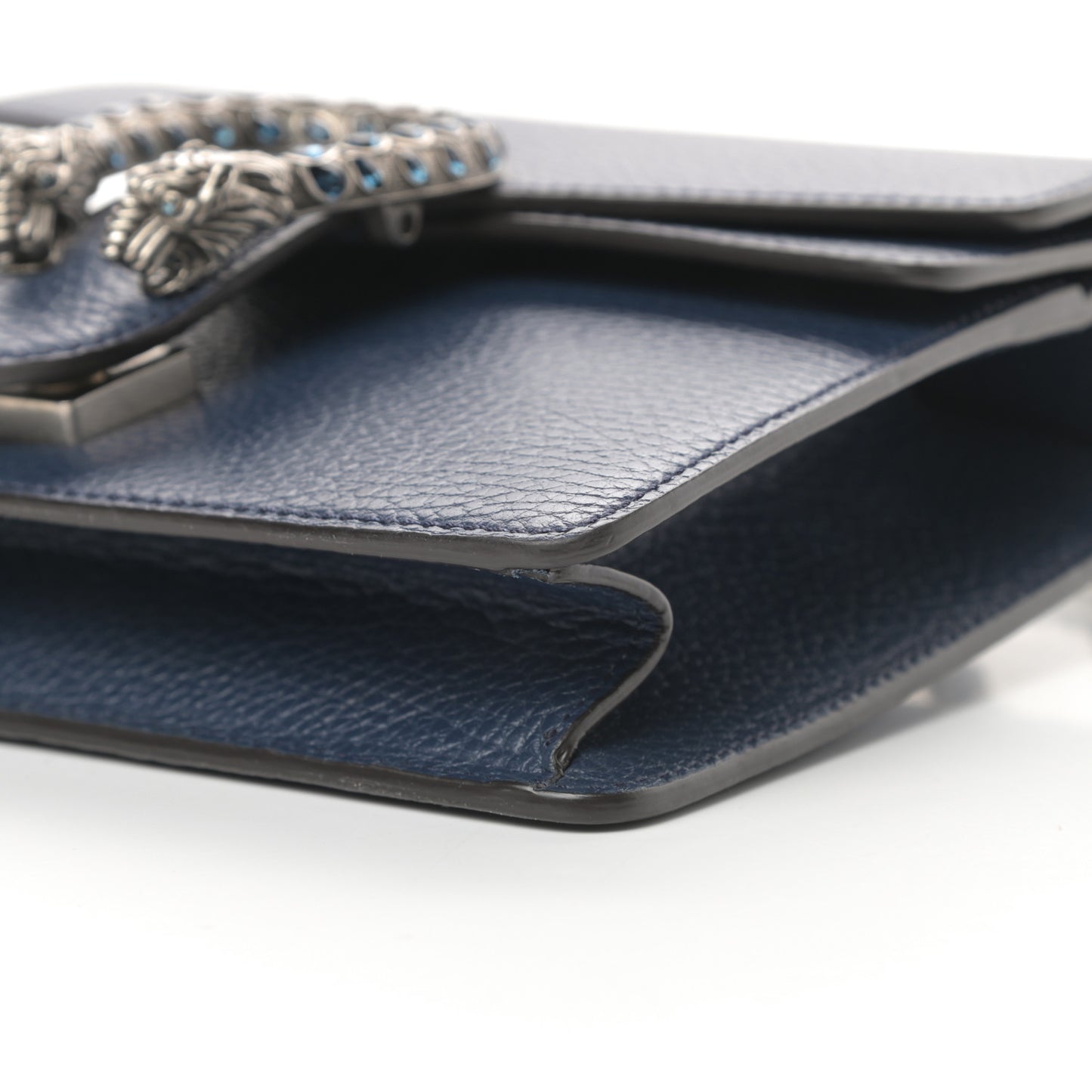Dollar Calfskin Crystal Mini Dionysus Shoulder Bag Blue Agata Montana Sapphire