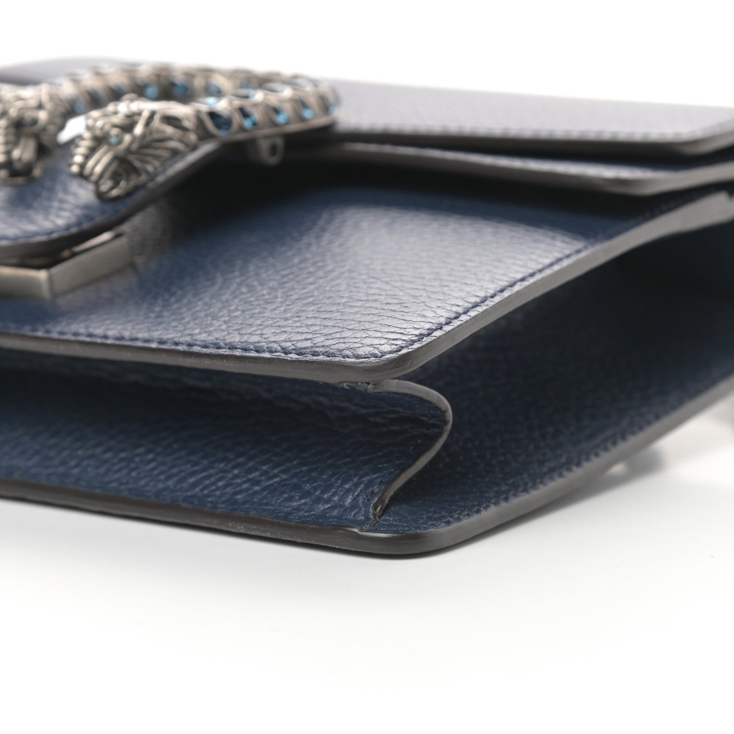 Gucci Dollar Calfskin Crystal Mini Dionysus Shoulder Bag Blue Agata Montana Sapphire 10 of 11