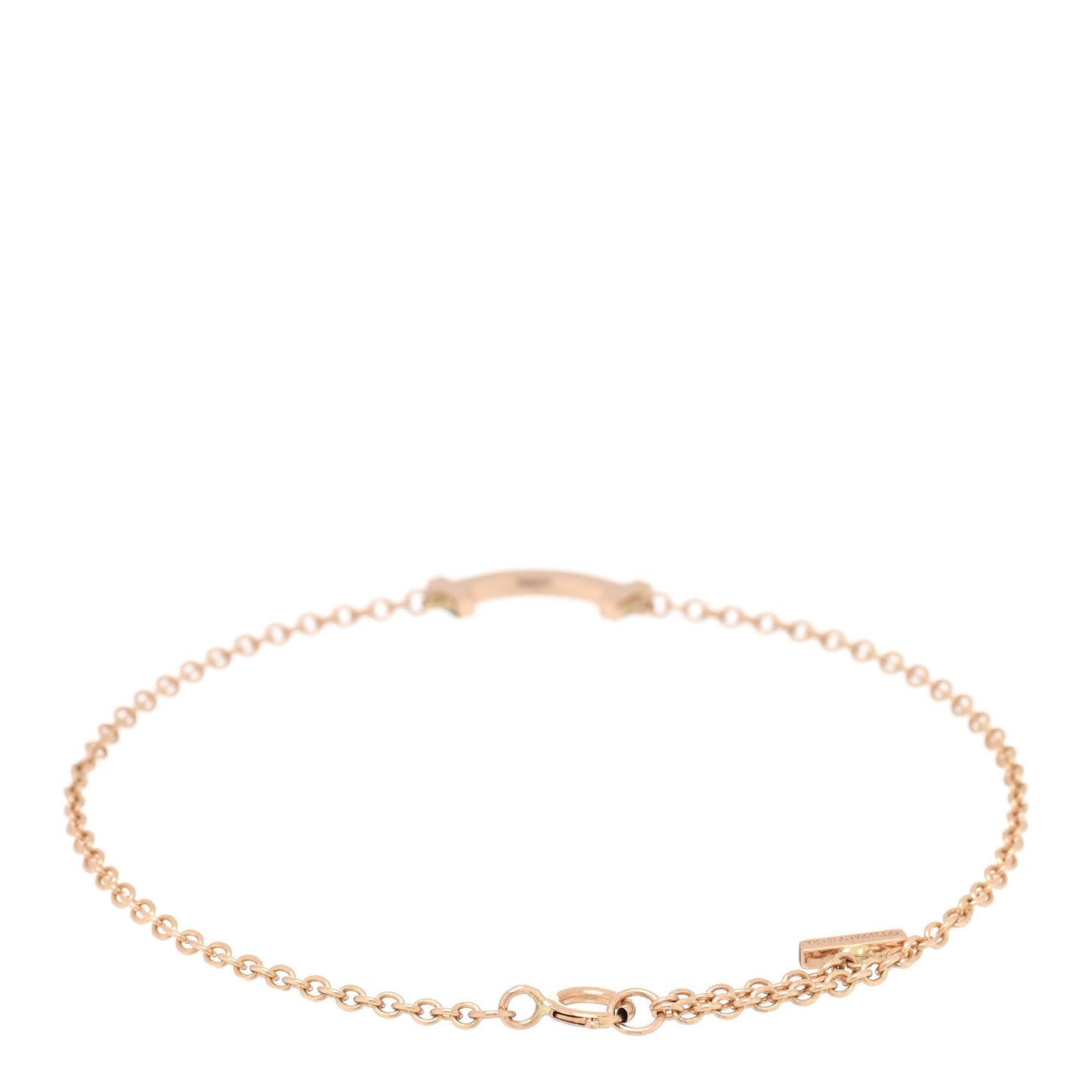 18K Rose Gold Mini T Smile Bracelet