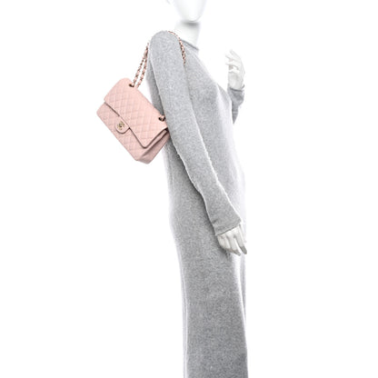 Chanel Caviar Quilted Medium Double Flap Light Pink 2 of 10