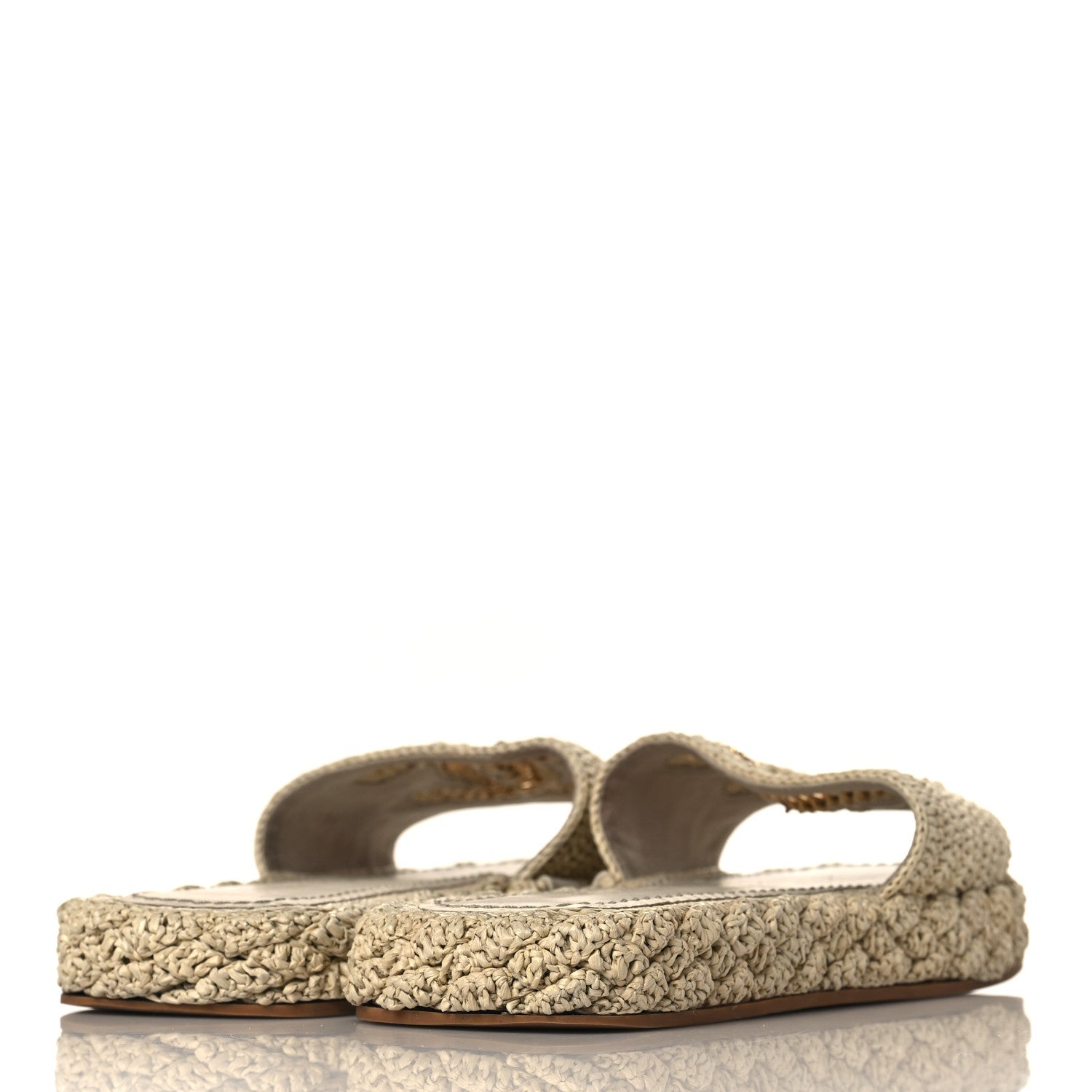 Chanel Cord Braided CC Mules 35 Light Beige 4 of 8