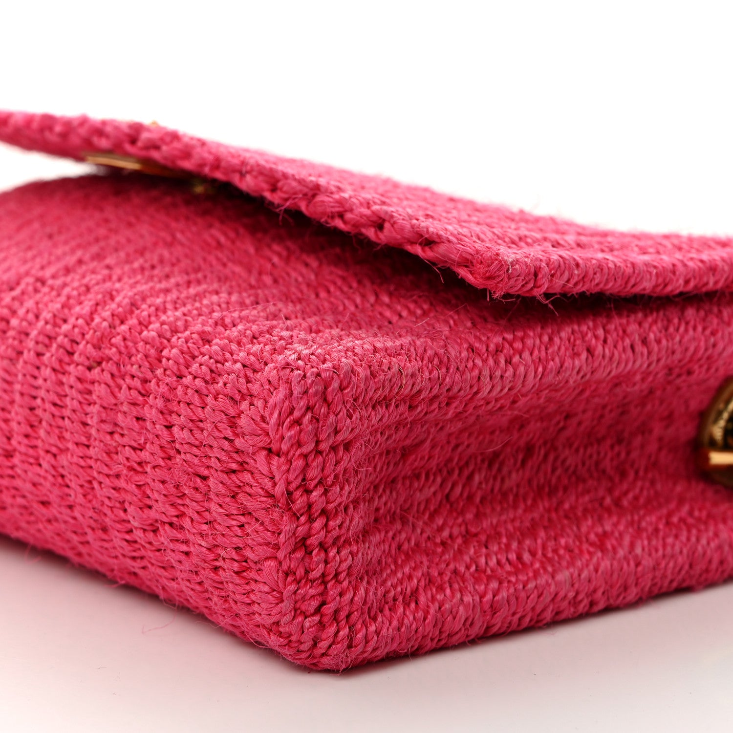 Saint Laurent Raffia Medium Monogram Kate Satchel Pink 10 of 11