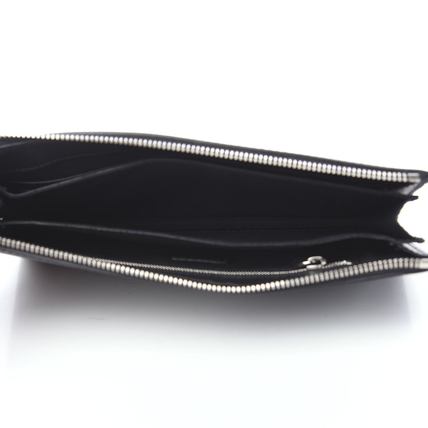 Vitello Grace Metal Monster Eyes Slim Clutch Black
