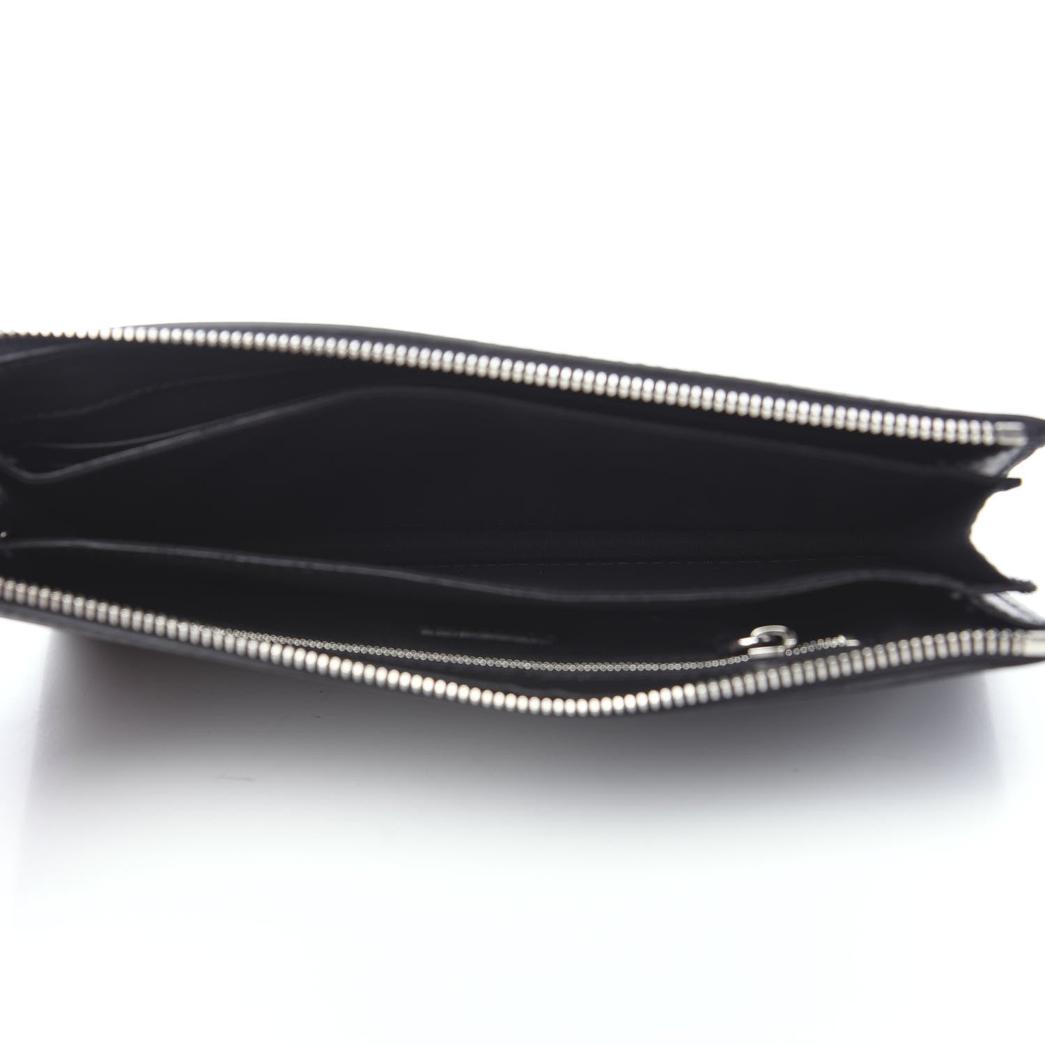 Fendi Vitello Grace Metal Monster Eyes Slim Clutch Black 4 of 6