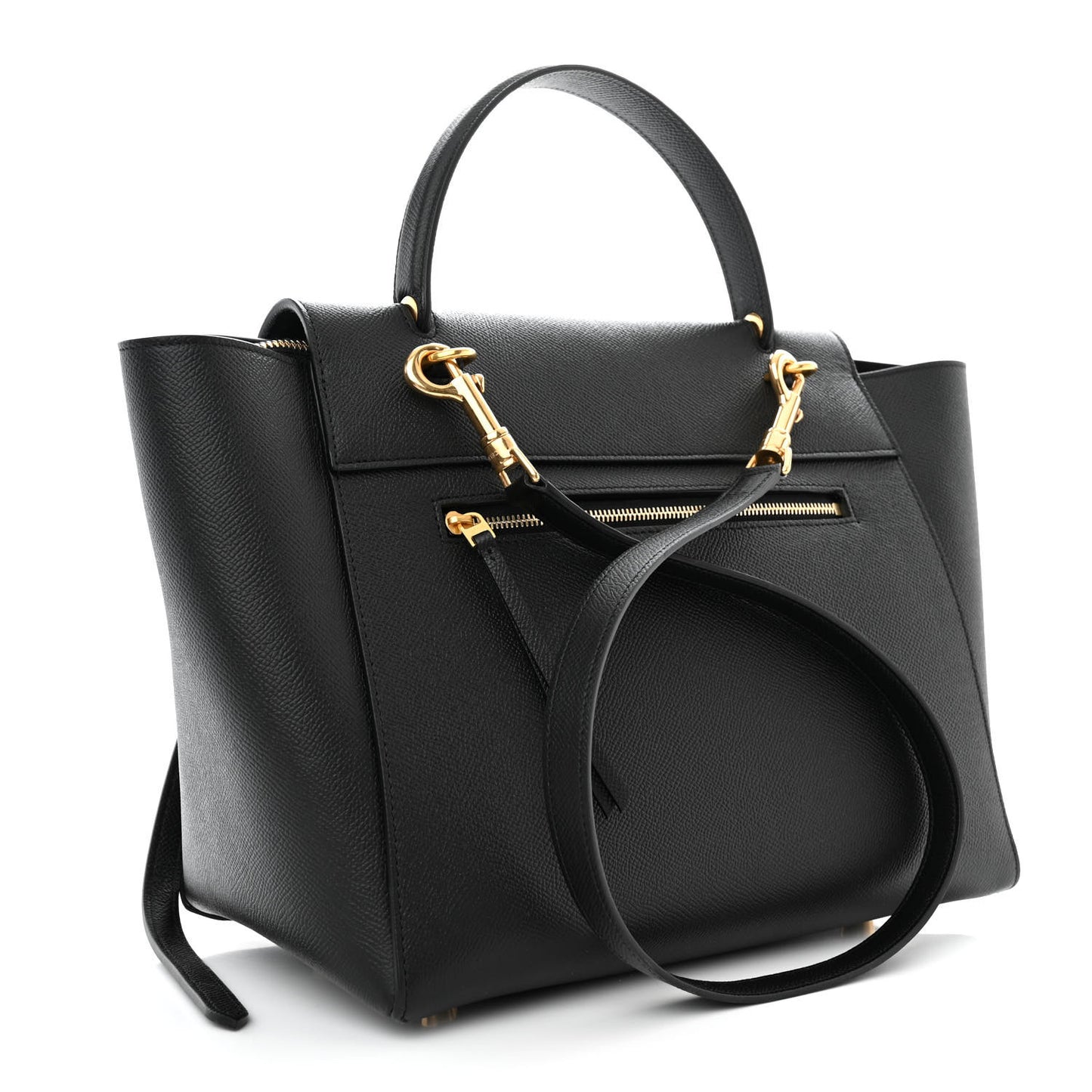 Grained Calfskin Mini Belt Bag Black