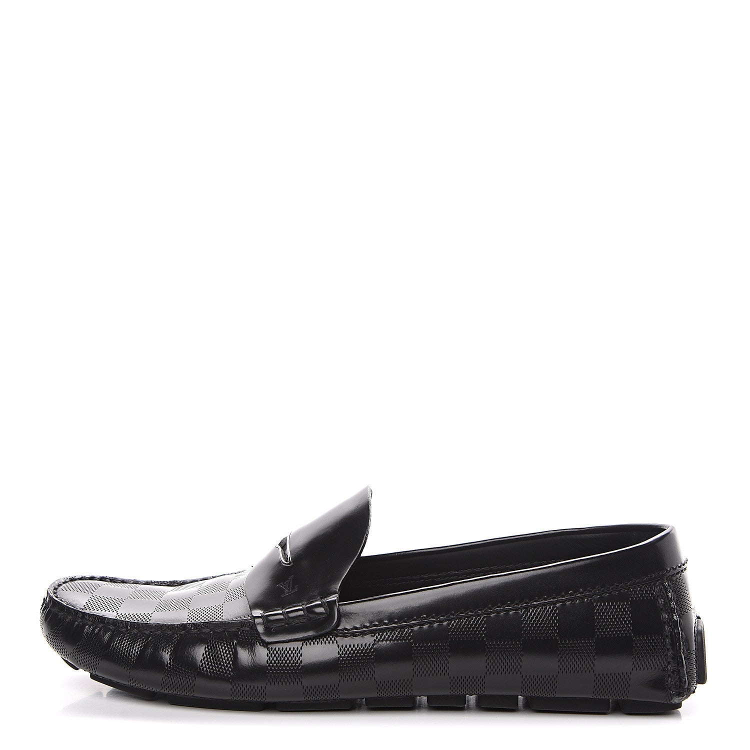 Louis Vuitton Damier Shade Car Loafer 9 Black 1 of 10