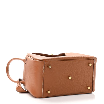 Hermes Taurillon Clemence Lindy 26 Gold 3 of 9