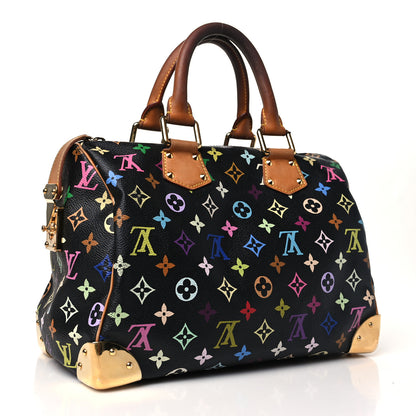 Louis Vuitton Monogram Multicolor Speedy 30 Black 3 of 13