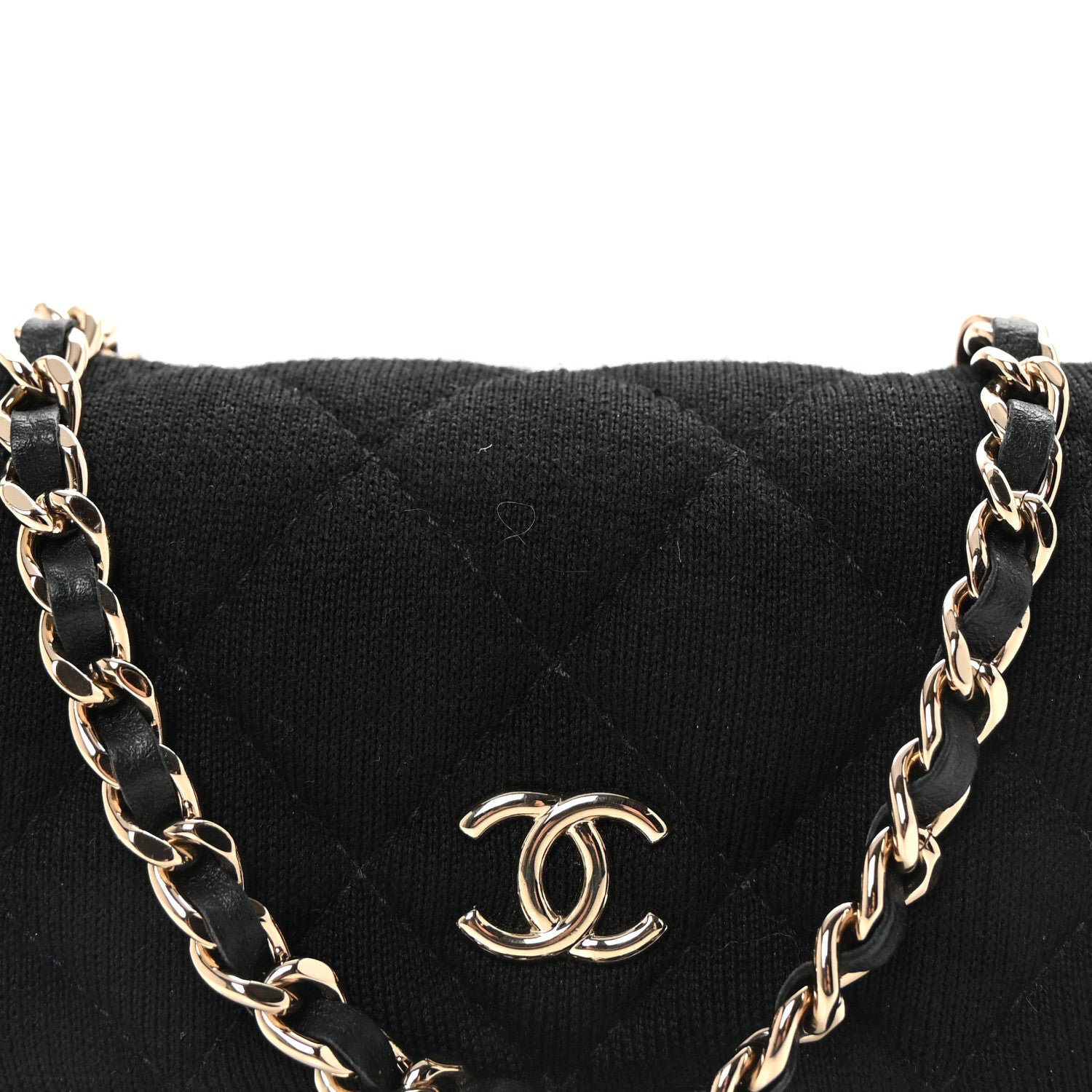 Chanel Jersey Quilted Micro Mini Flap Black 8 of 10