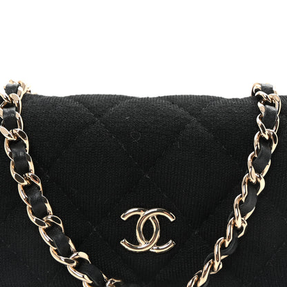 Chanel Jersey Quilted Micro Mini Flap Black 8 of 10